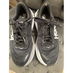 Hoka Bondi 8 Women Running Shoes Black Size 10B casual athletic comfort